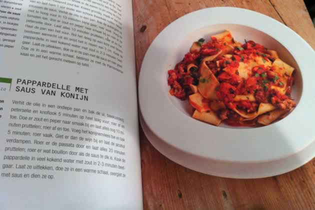 pappardelle met konijn