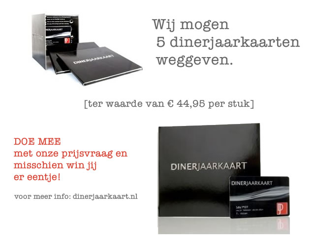 dinerjaarkaartprijs